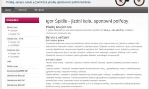 Igor Špidla - jízdní kola, sportovní potřeby