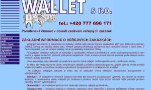 Wallet s r.o. - Poradenská činnost v oblasti zadávání veřejných zakázek